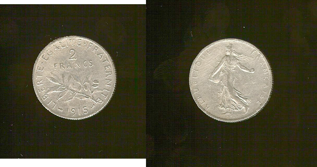 2 francs Semeuse 1915 fake